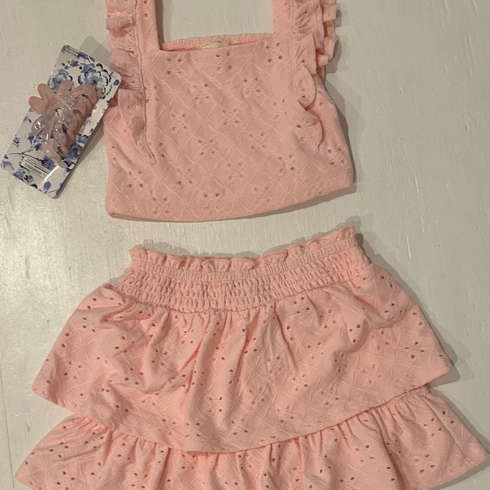 btween Pink Ruffled Skirt Set - Picture 2 of 2
